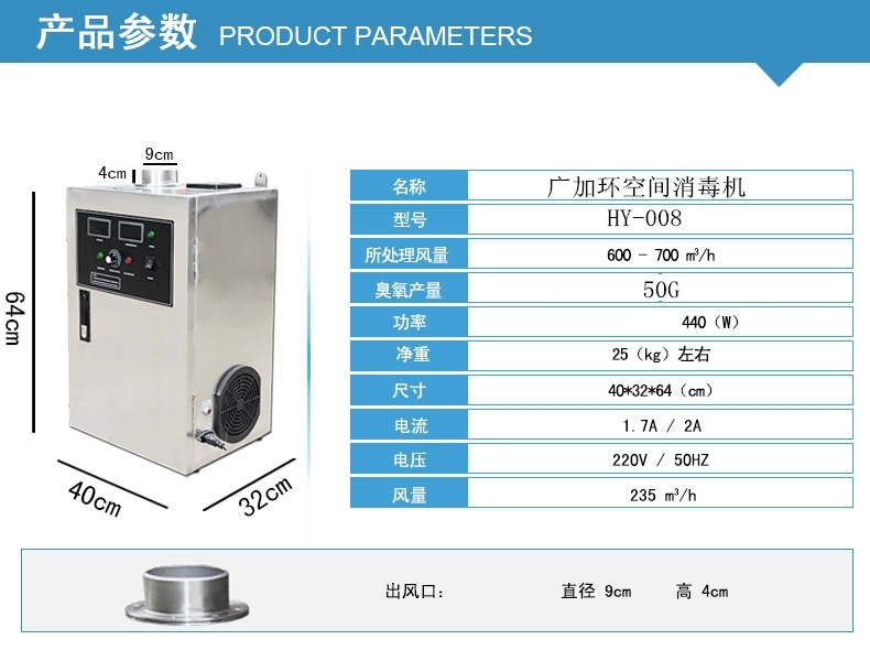 大風(fēng)量空氣治理機，OG-50A臭氧發(fā)生器解決五種室內空氣污染